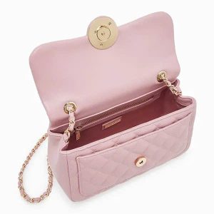 Túi Xách Nữ Chần Trám Nắp Gập Khóa Tròn DearBag